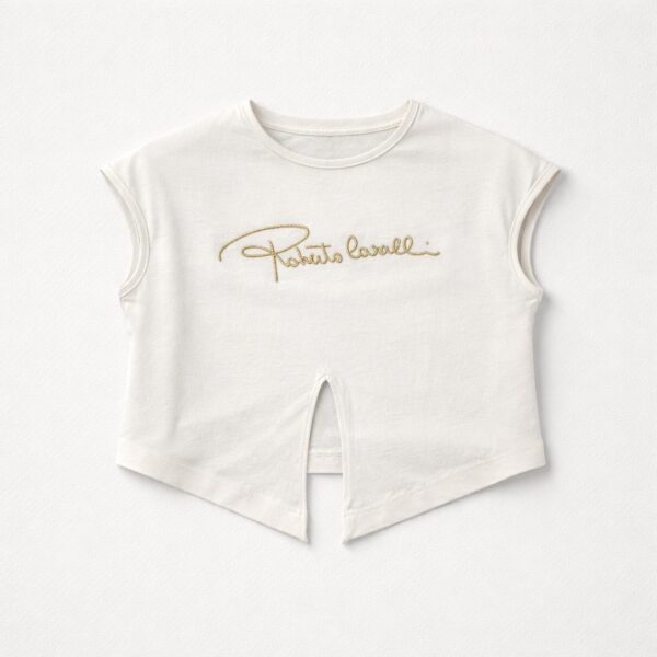 Roberto Cavalli - t shirt logata bianca