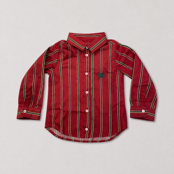 Etro - Camicia Rossa a Righe Verticali