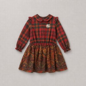 Etro - Abito fantasia tartan per bambina