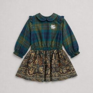 Etro - Abito fantasia tartan per bambina