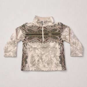 Etro - Felpa con mezza zip e fantasia peasley