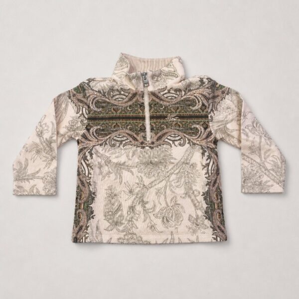Etro - Felpa con mezza zip e fantasia peasley