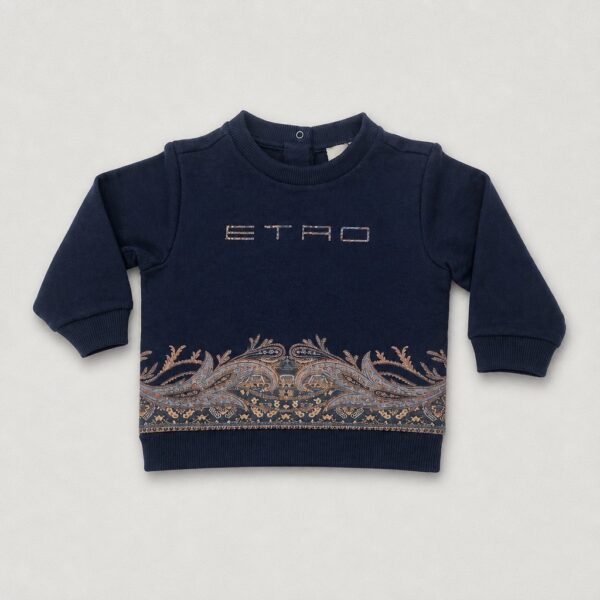 Etro - Felpa girocollo con stampa peasley