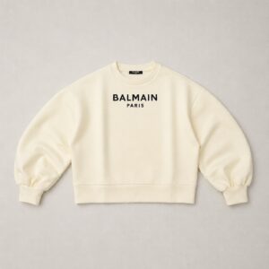 Balmain - felpa con logo Balmain ecru