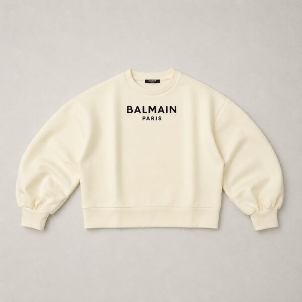 Balmain - felpa con logo Balmain ecru