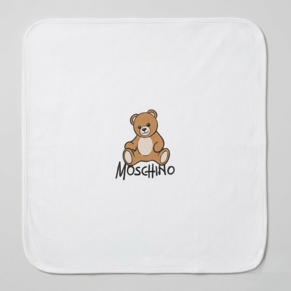 Moschino - Coperta per neonato bianca