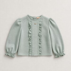 Elisabetta Franchi - Camicia con rouche verde