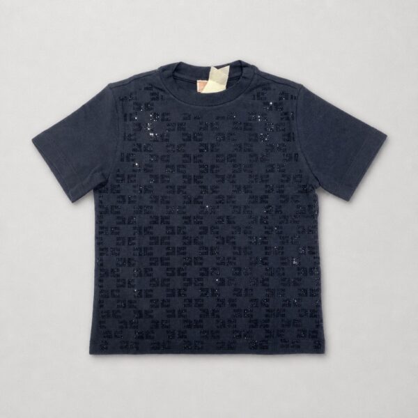 Elisabetta Franchi - T-shirt con cristalli neri
