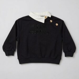 Elisabetta Franchi - Felpa nera con colletto