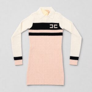 Elisabetta Franchi - Abito in maglina rosa e nero