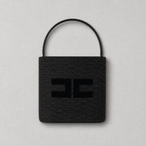 Elisabetta Franchi - Borsa secchiello logo floccat
