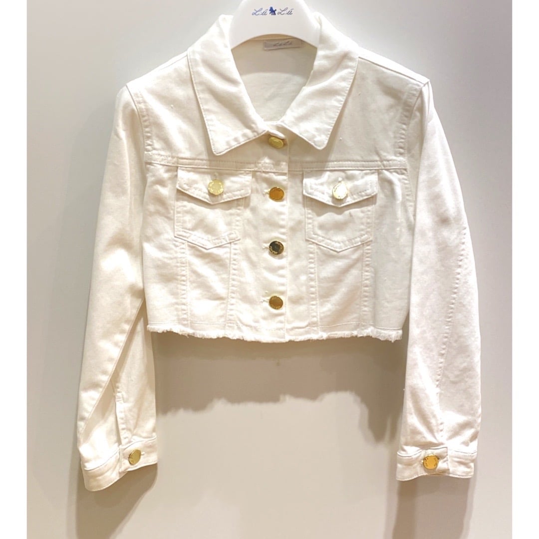 Lu Lu - Giubbino jeans corto  bianco