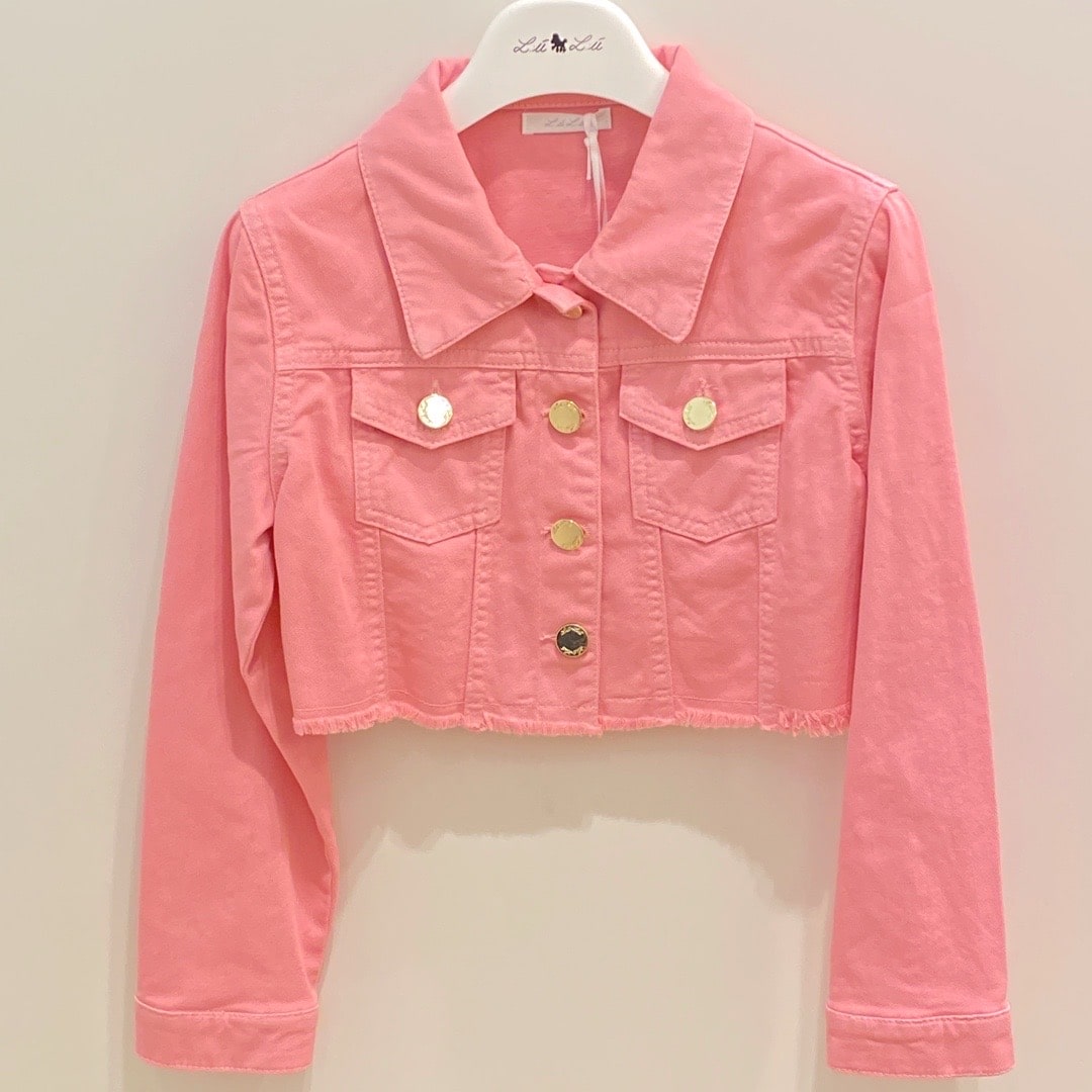 Lu Lu - Giubbino in jeans rosa