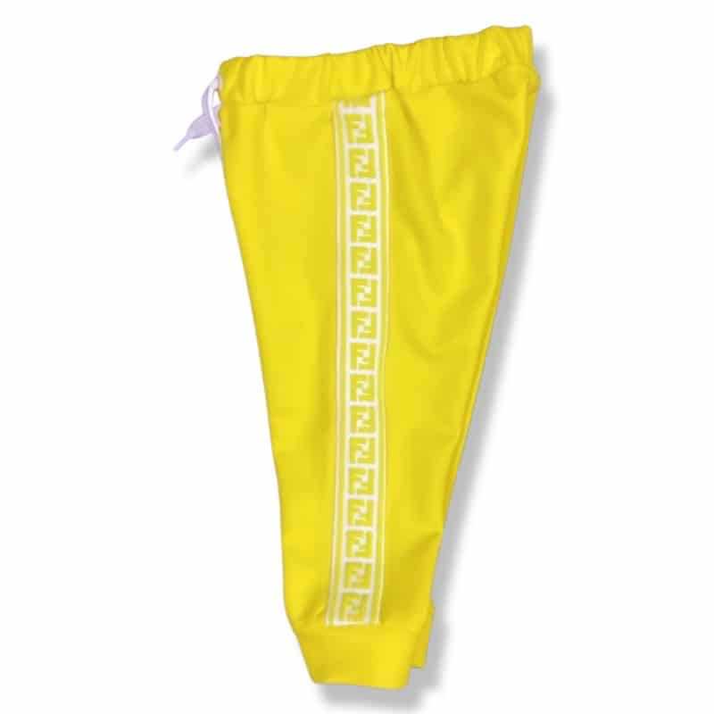 Fendi - Pantalone logo laterale -Giallo
