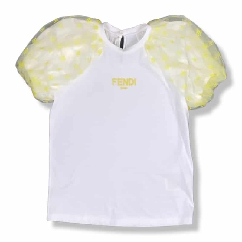 Fendi T - shirt ricamo - Bianca