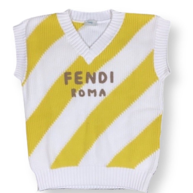 Fendi - Gilet logo - Giallo