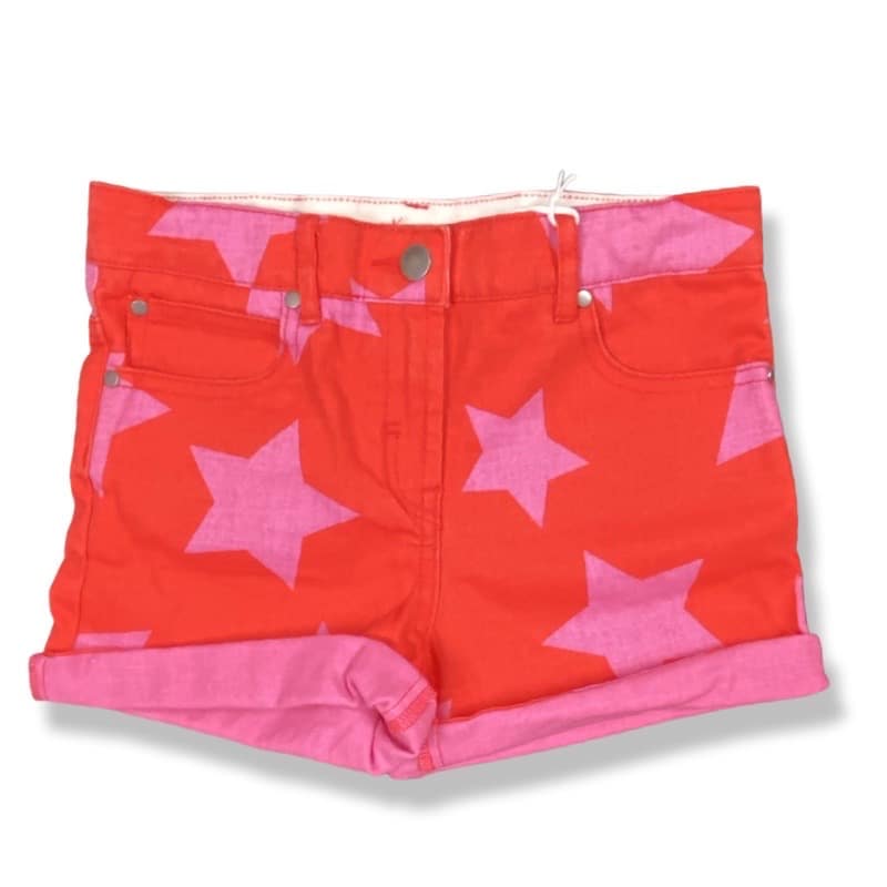 Stella McCartney - Short con stelle - Rosso