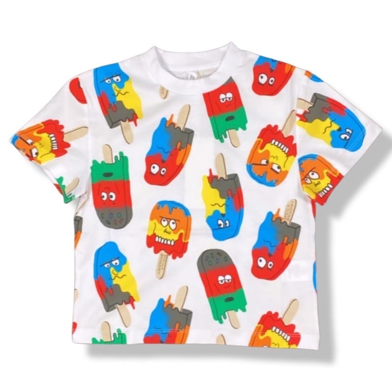 Stella McCartney - T-shirt con gelati - Bianca