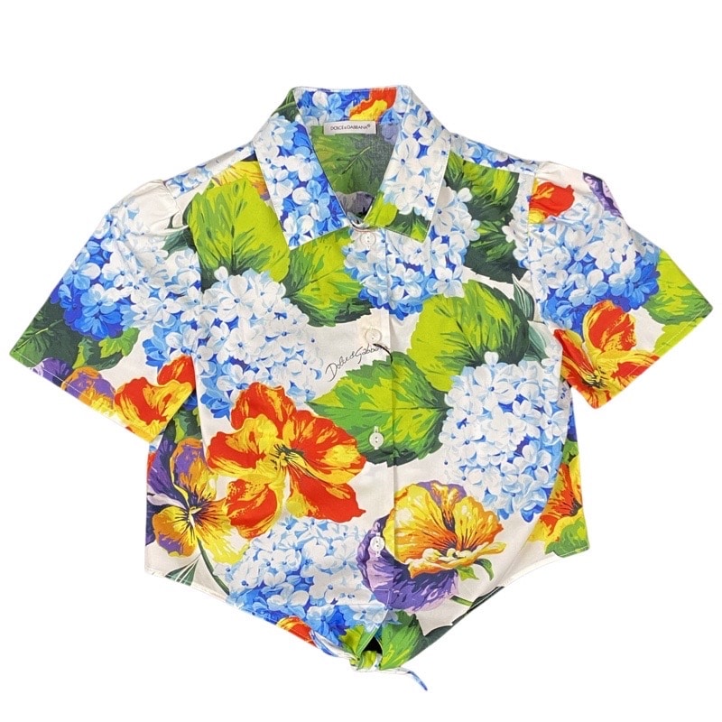 Dolce & Gabbana - Camicia con nodo - Fiori