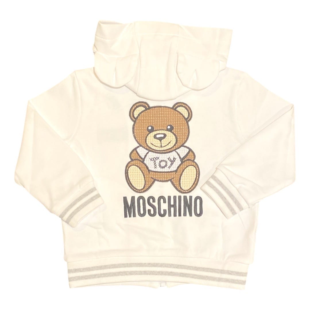 Moschino - Felpa con zip - Bianca