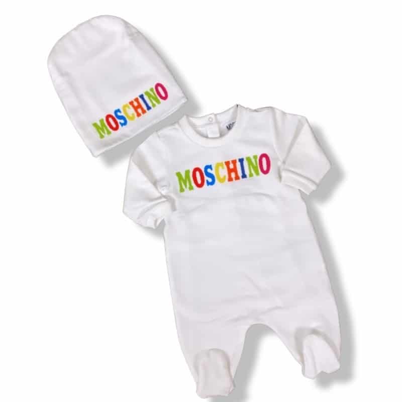 Moschino - Kit tutina e cappello - bianco