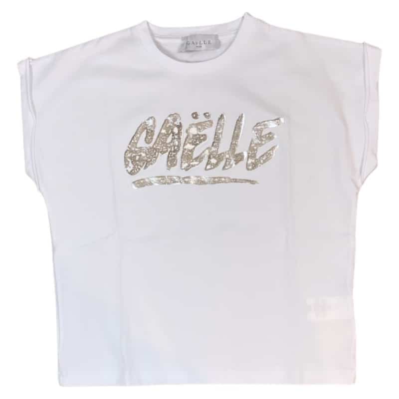 Gaelle -t-shirt logo 3d - Bianca