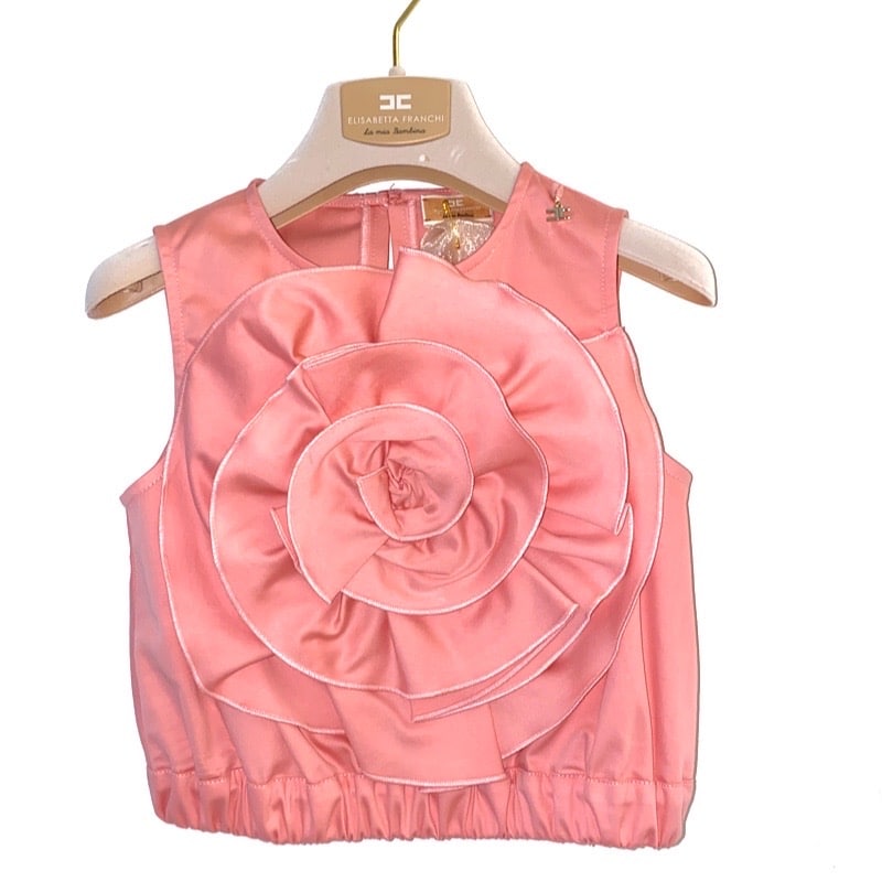 Elisabetta Franchi - Camicia smanicata bambina ros