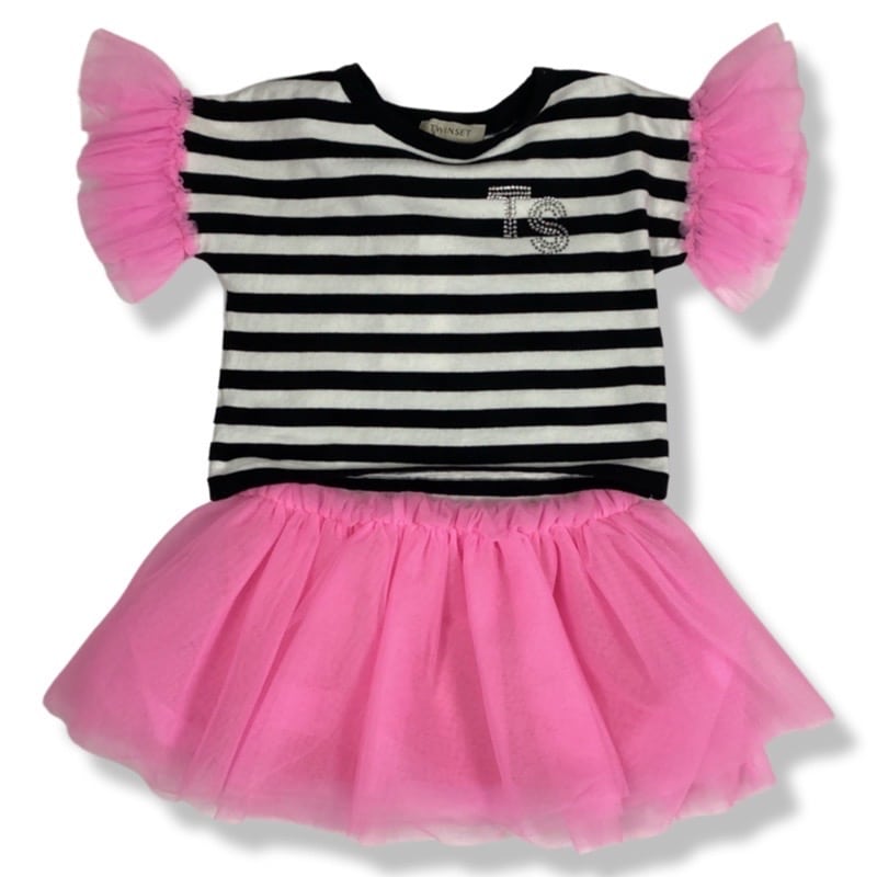 Twinset - Abito bambina tulle color