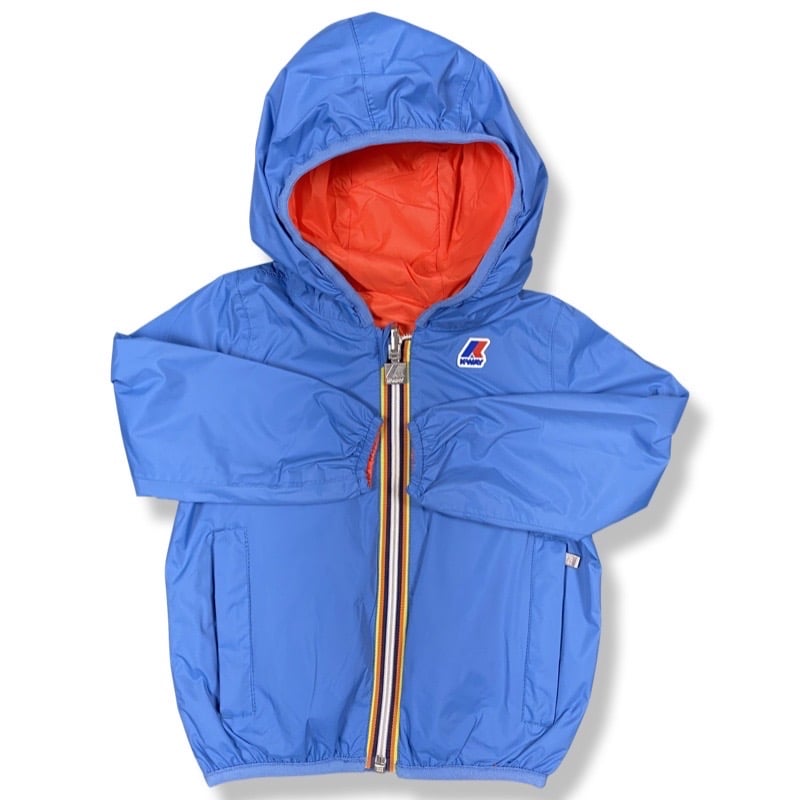 K-Way giubbino reversibile bambina con cappuccio bainco nero main image 1