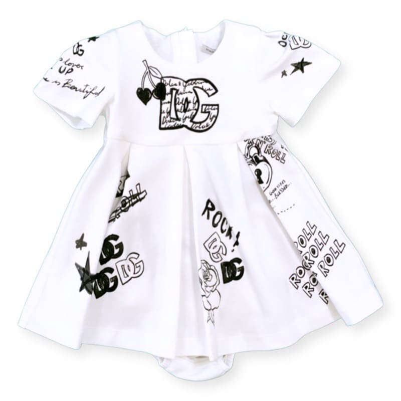 Dolce & Gabbana - Abito con coulotte - Bianco