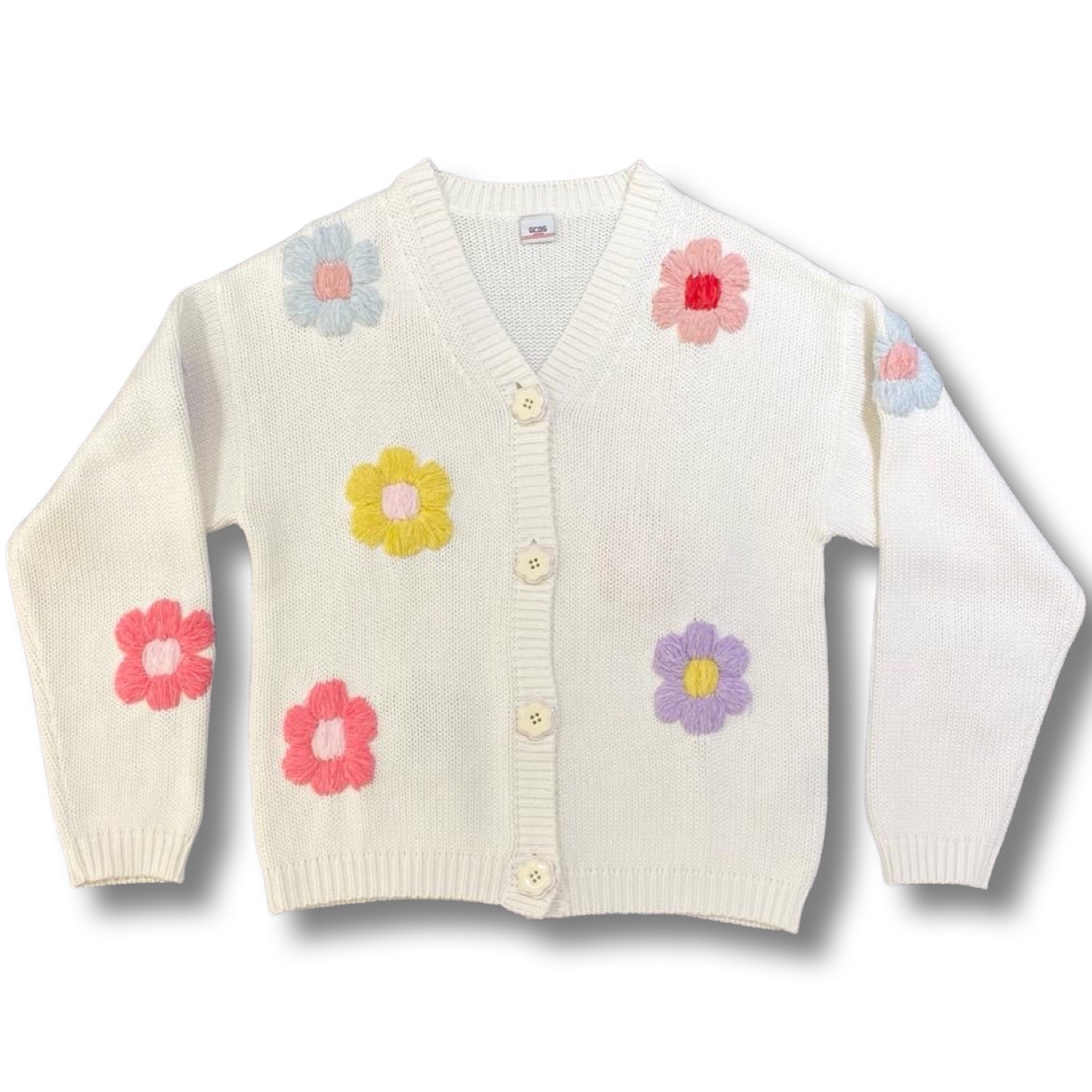 Gcds - Maglia aperta - Bianca