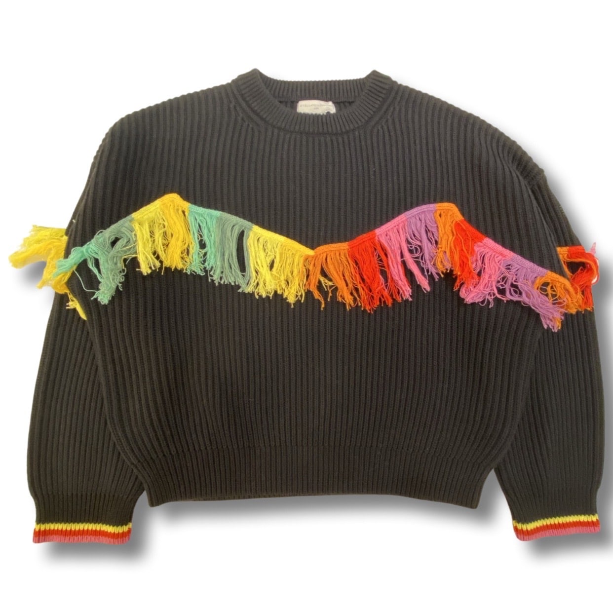 Stella McCartney - Maglia con frange - Nera