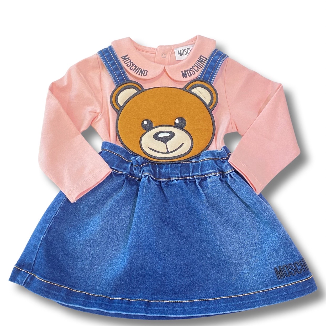 Moschino - Completo con orso - Jeans Rosa