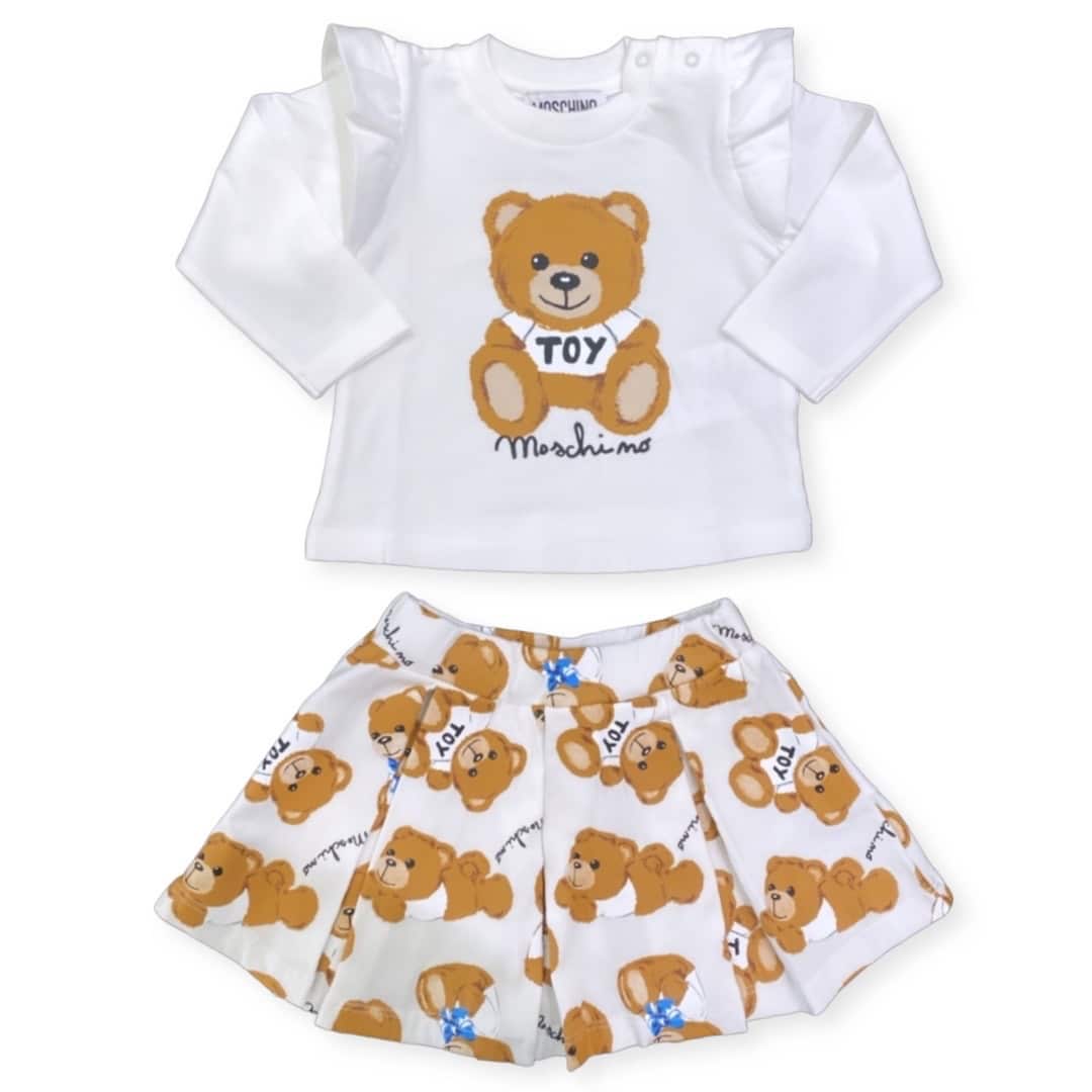 Moschino - Completo due pezzi bimba - Bianco