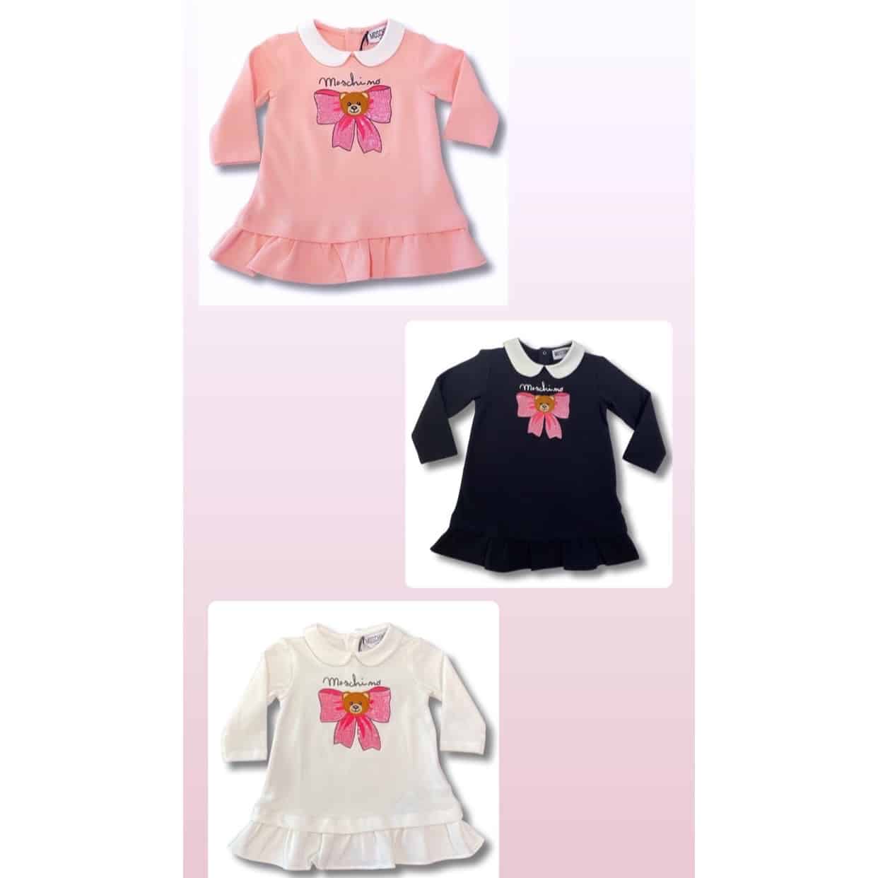 Moschino - Abito orso fiocco - Nero