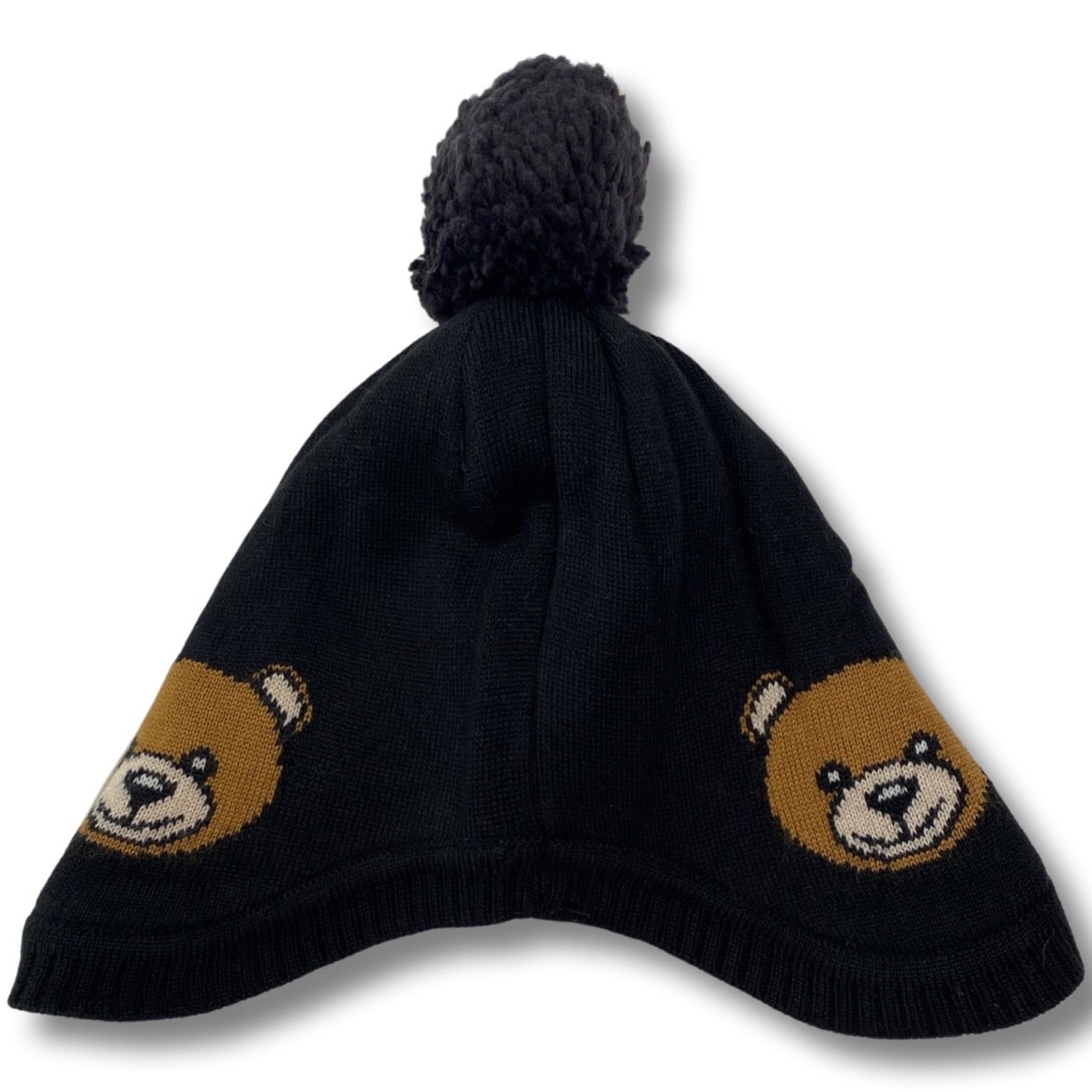 Moschino - Cappello con orsetti e pon pon - Nero