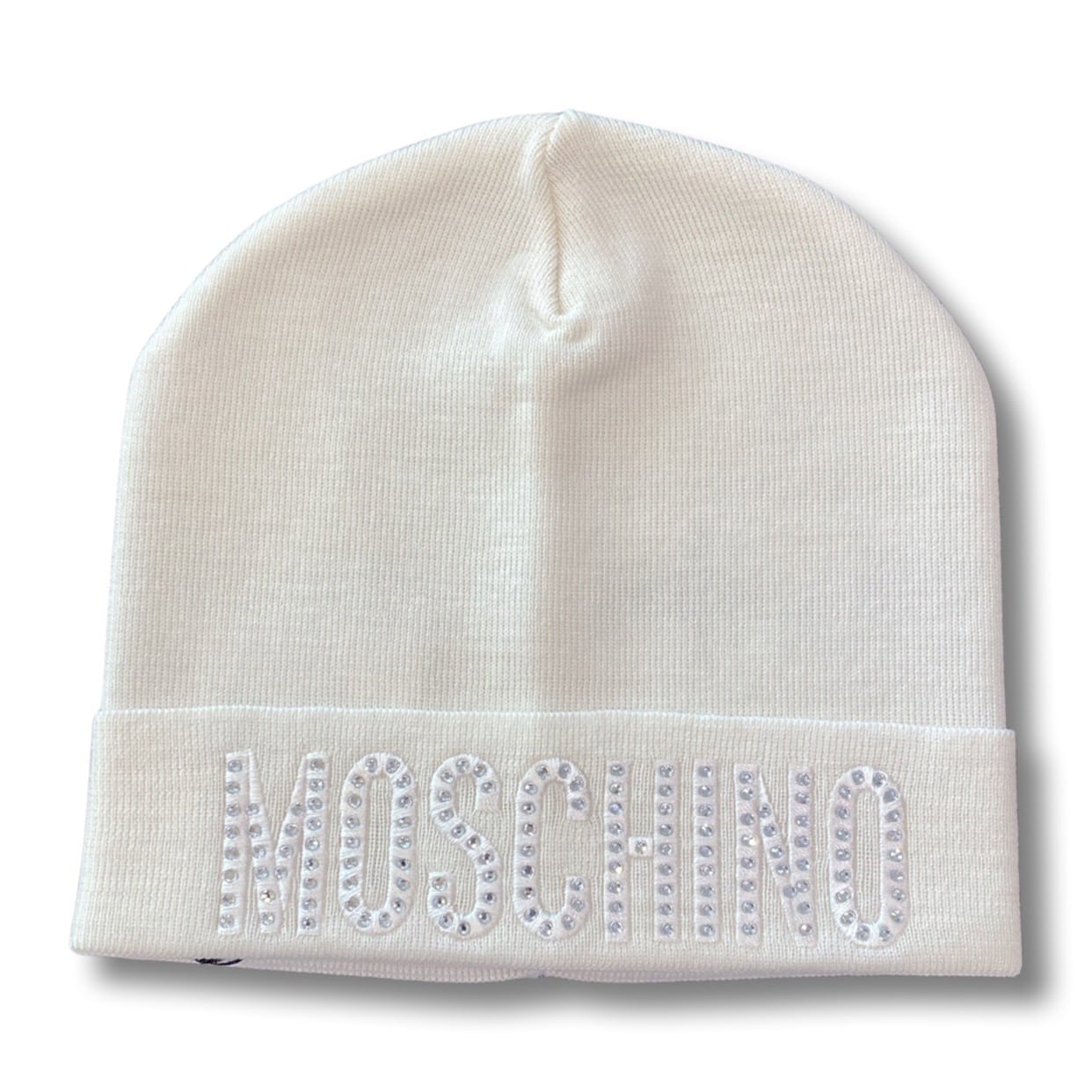 Moschino - Cappello con strass - Bianco