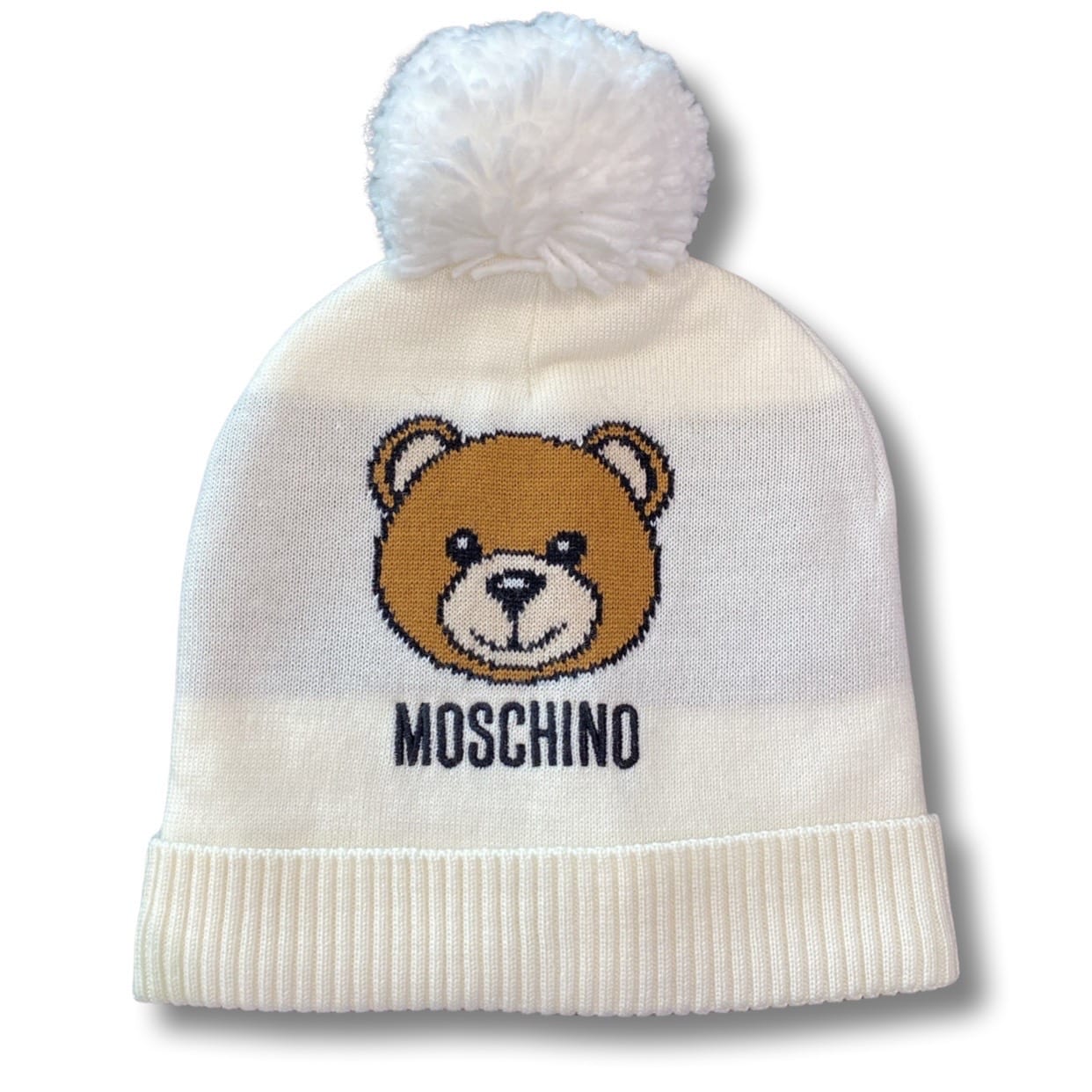Moschino - Capello con pon pon - Bianco