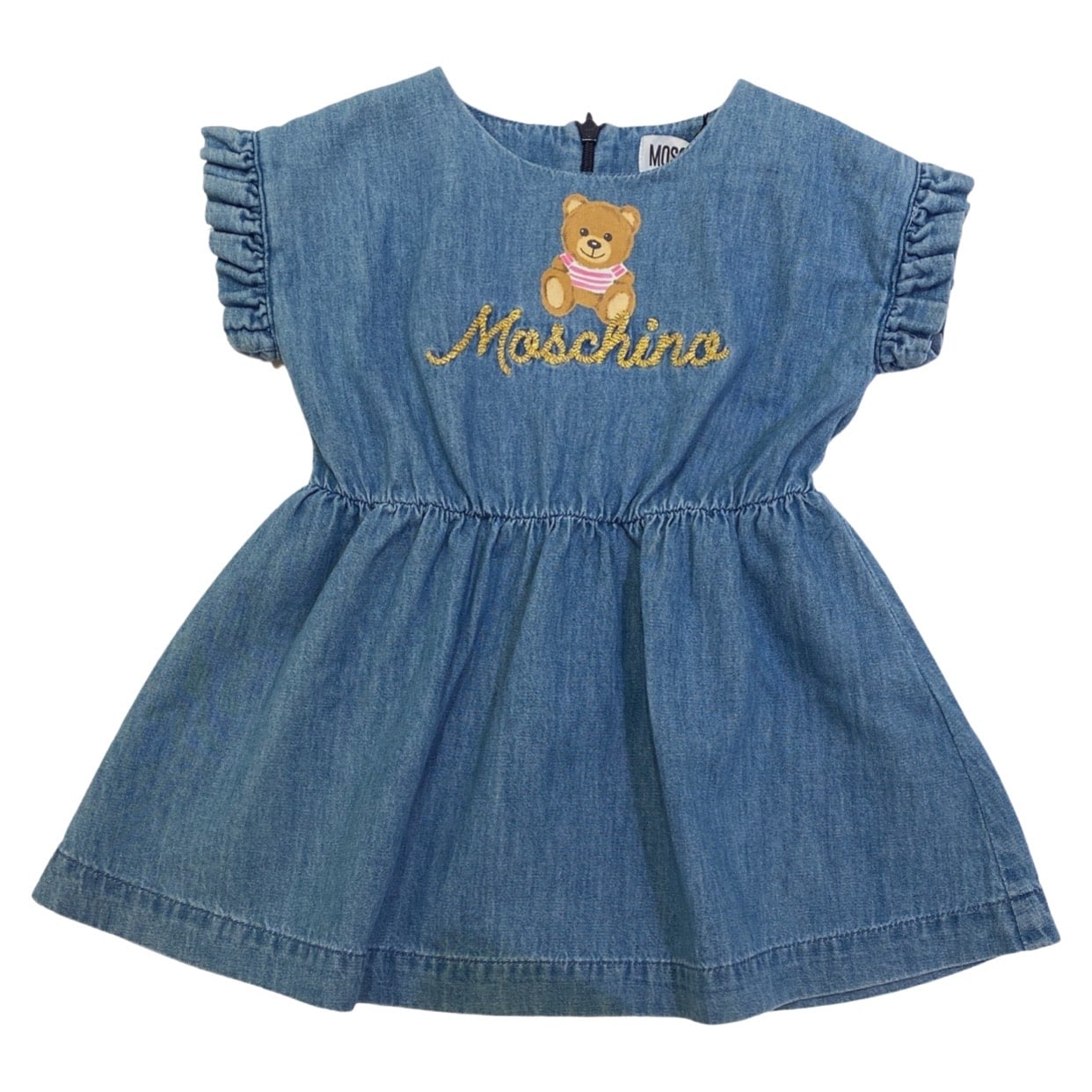 Moschino - Abiti in Jeans orsetto ricamo