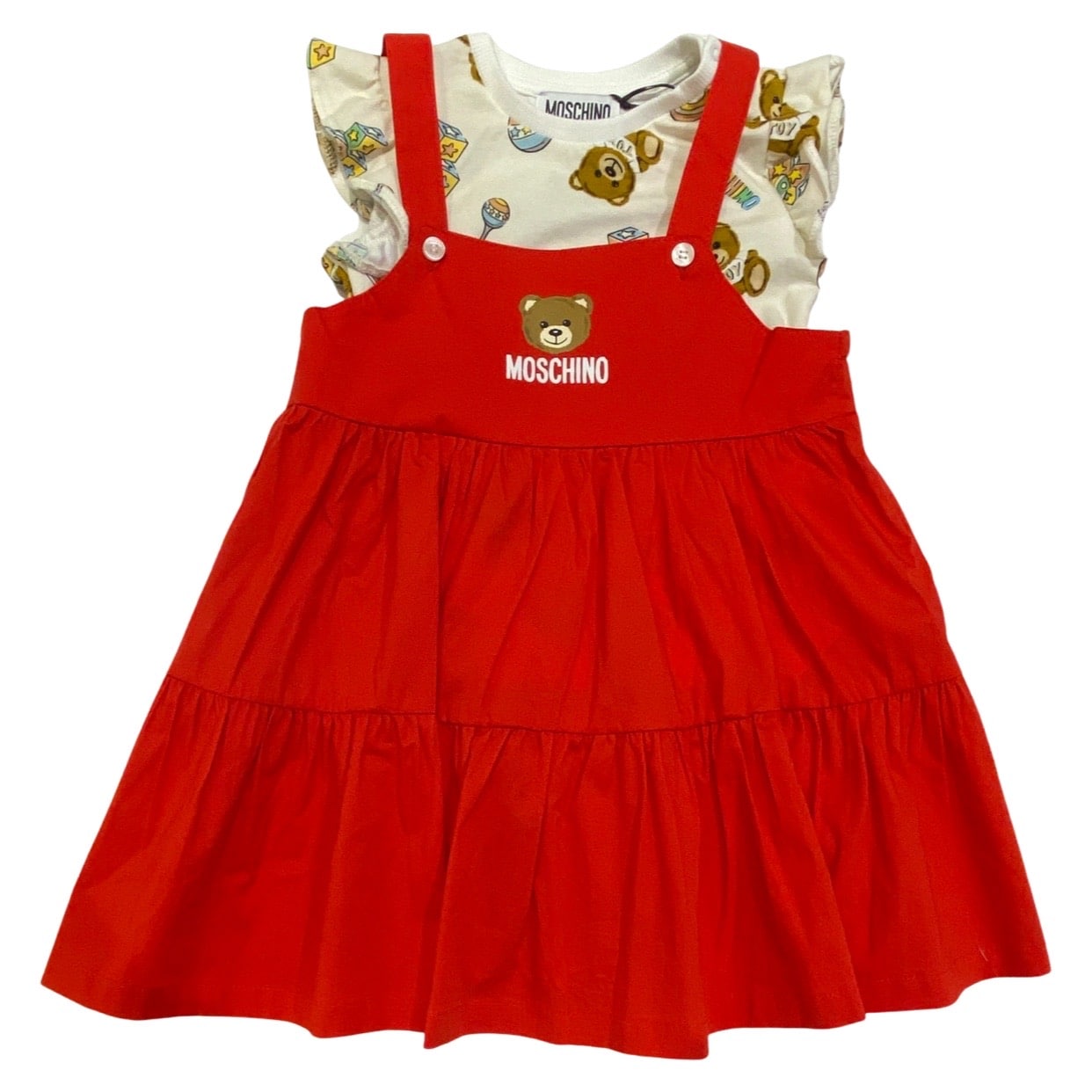 Moschino - Salopette con t-shirt - Rosso