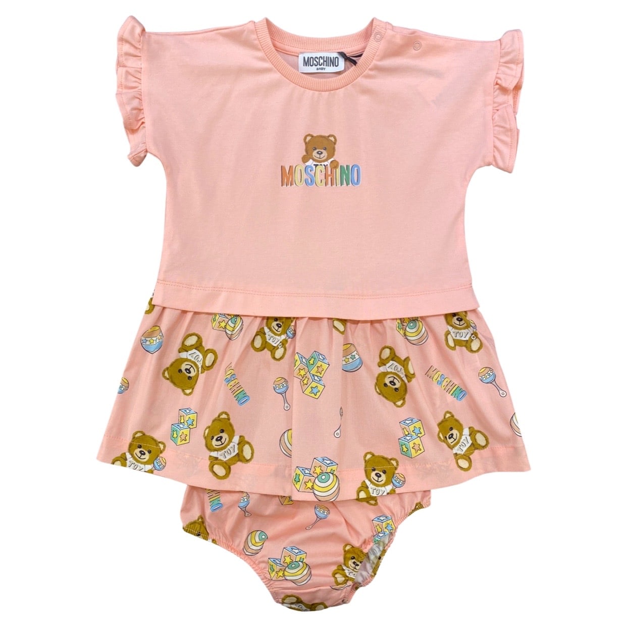 Moschino - Abito con coulotte  orsetti - Rosa