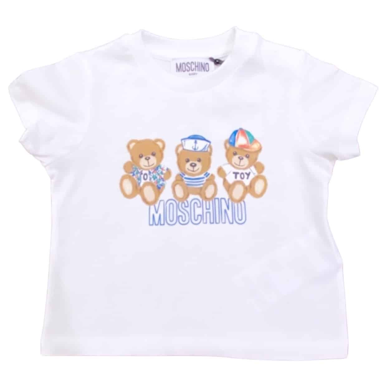 Moschino - T-shirt tre orsetti - Bianca