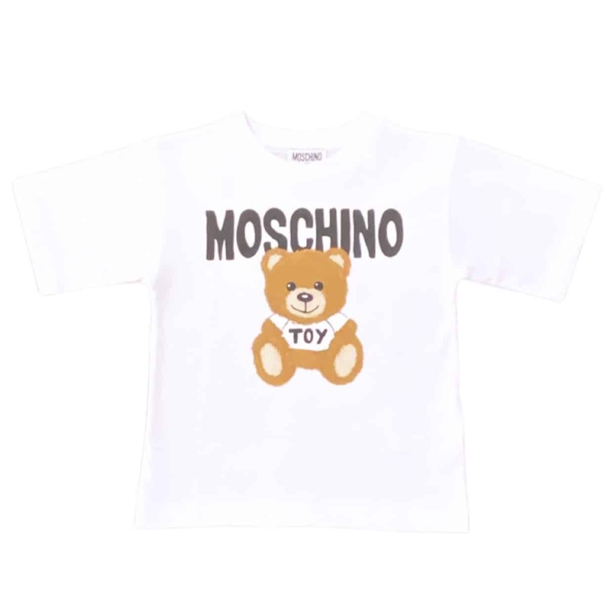 Moschino - T-shirt con orsetto - Bianca