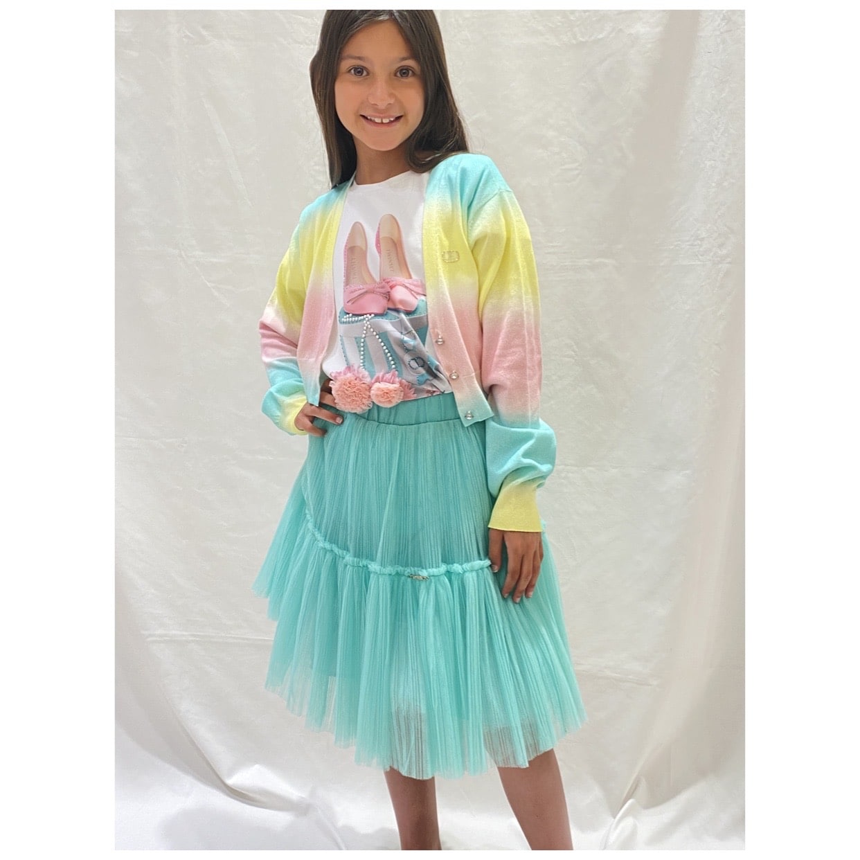 Twinset - T-shirt bianca con applicazioni