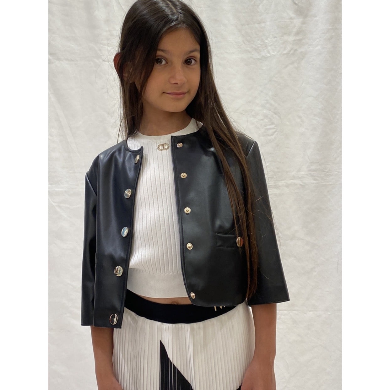 Twinset - Giacca effetto pelle - Nero