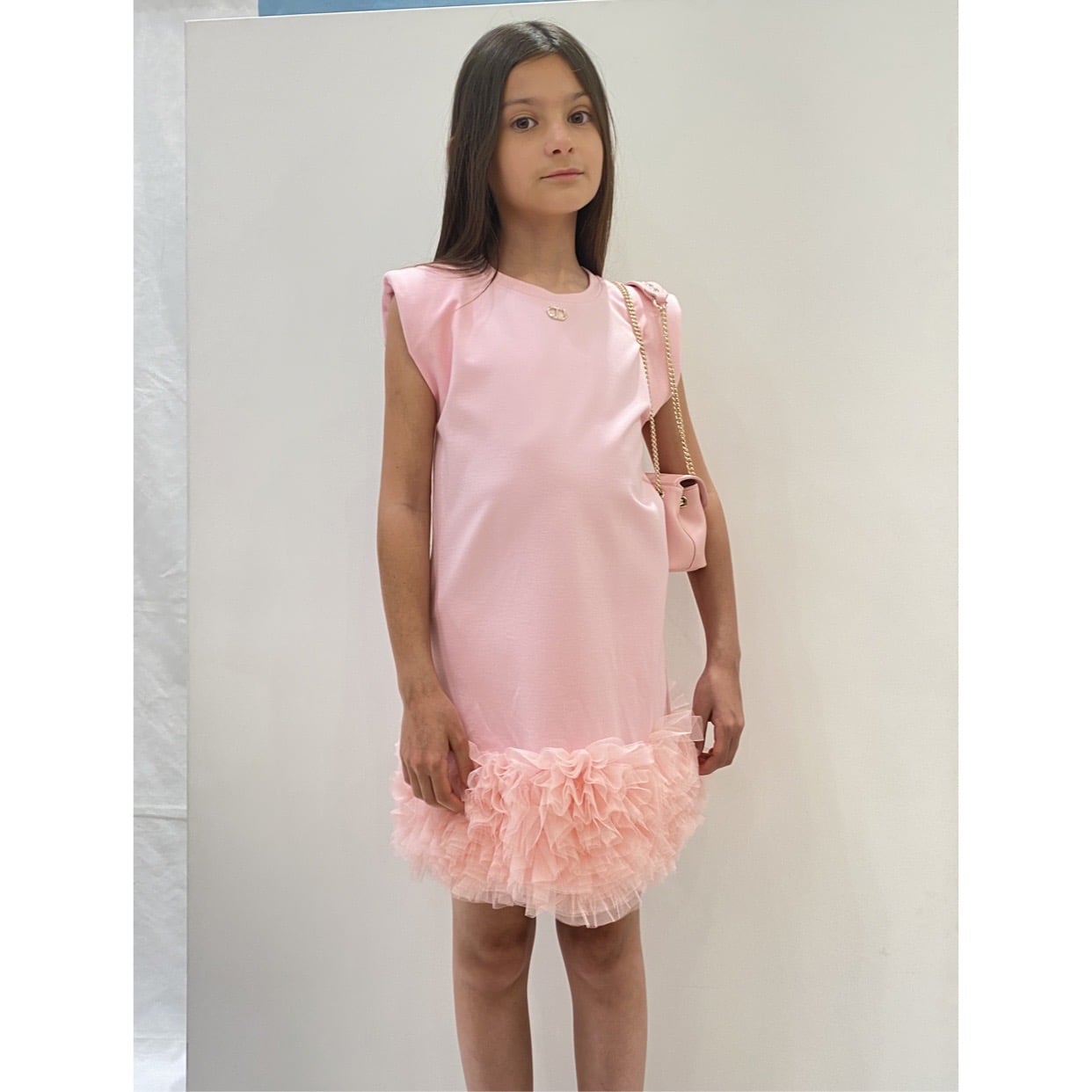 Twinset - Abito con tulle - rosa