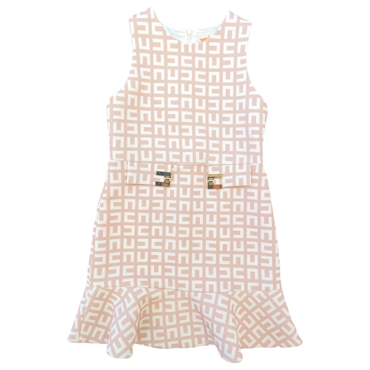 Elisabetta Franchi - Abito logo monogram - rosa