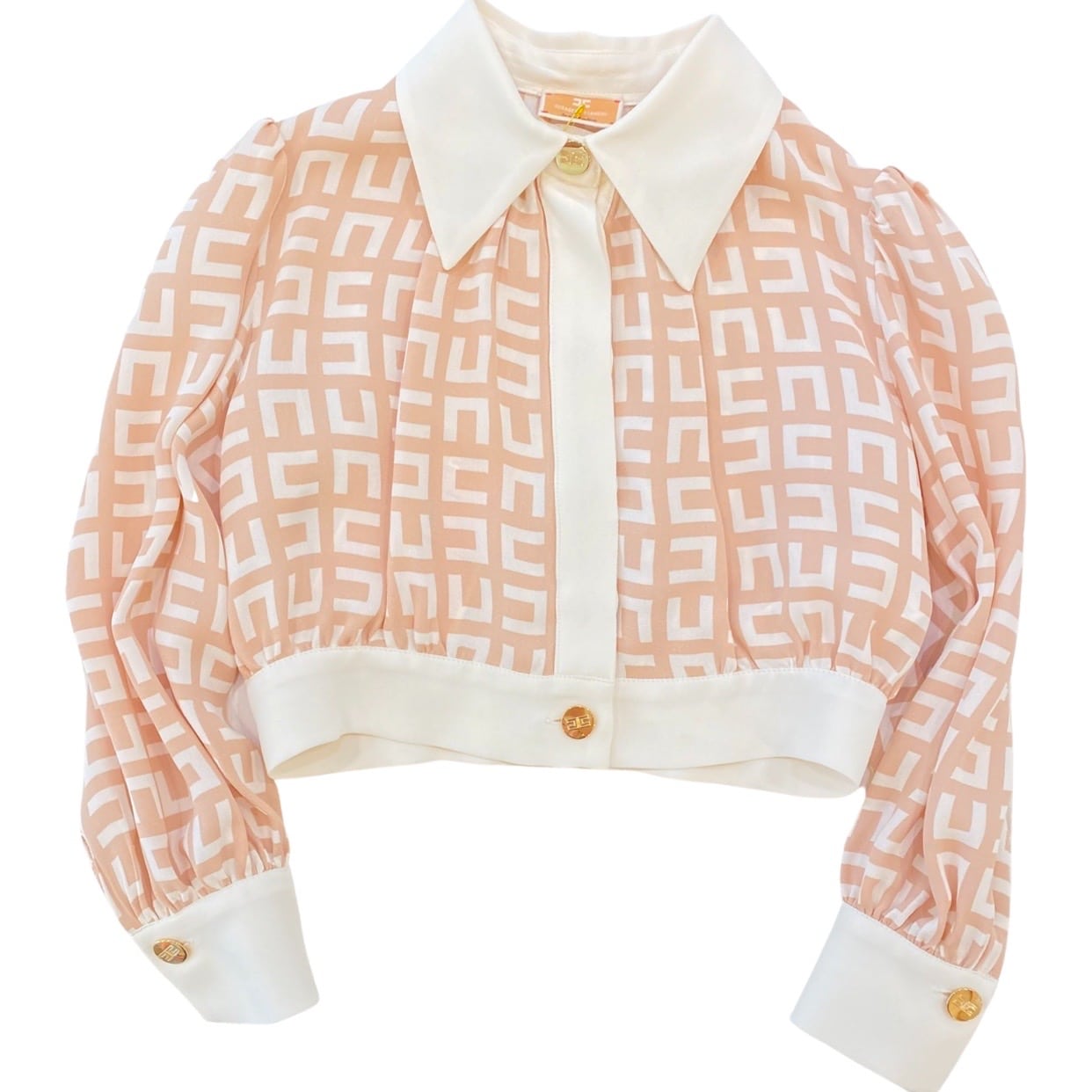 Elisabetta Franchi - Camicia logo monogram rosa
