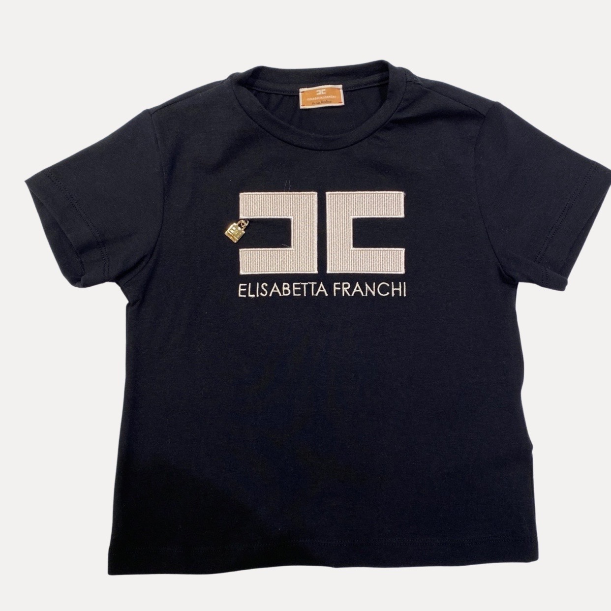 Elisabetta Franchi - T-shirt logo rosa