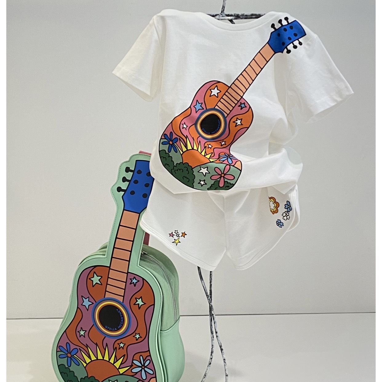 Stella McCartney - T-shirt chitarra - Bianca